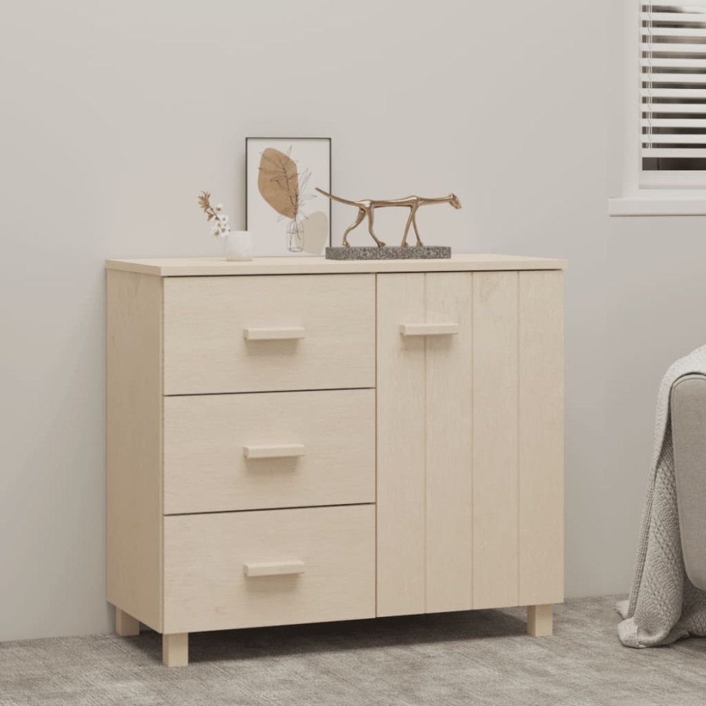 vidaXL Skänk HAMAR honungsbrun 90x40x80 cm massiv furu
