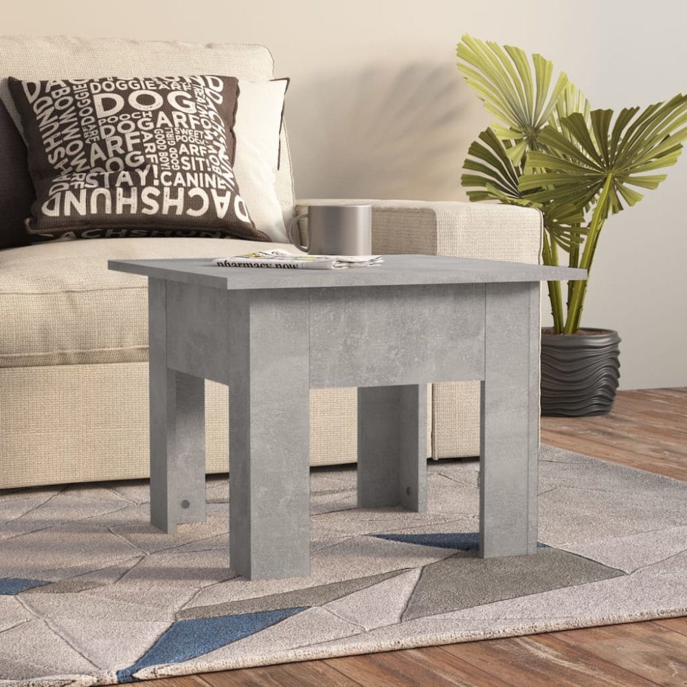 vidaXL Soffbord betonggrå 55x55x42 cm konstruerat trä