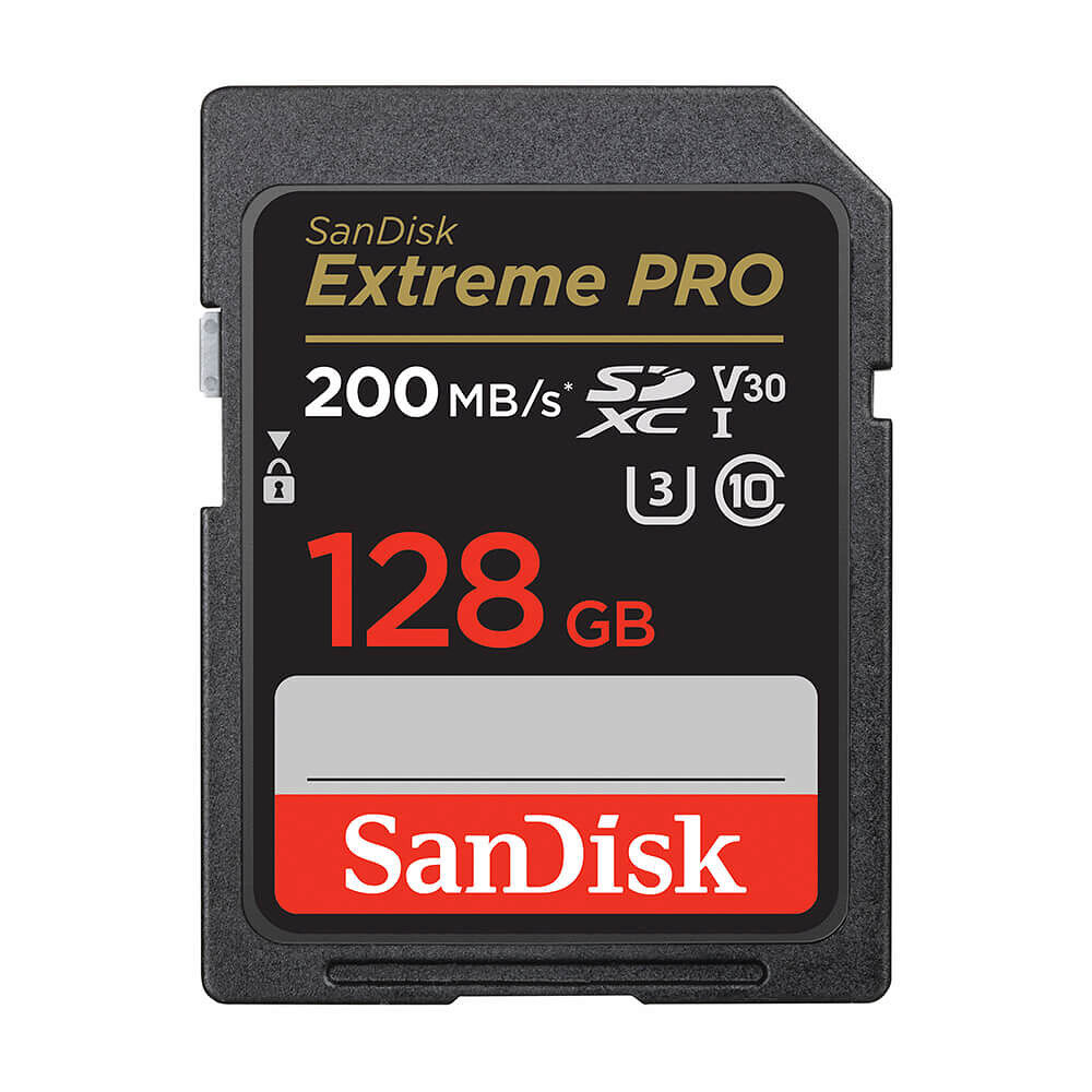 SANDISK SDXC Extreme Pro 128GB 200MB/s UHS-I C10 V30 U3