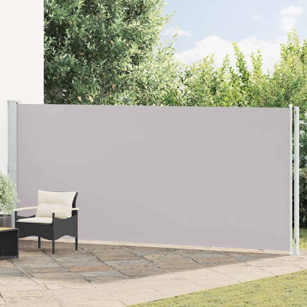 vidaXL Infällbar sidomarkis 180x600 cm grå