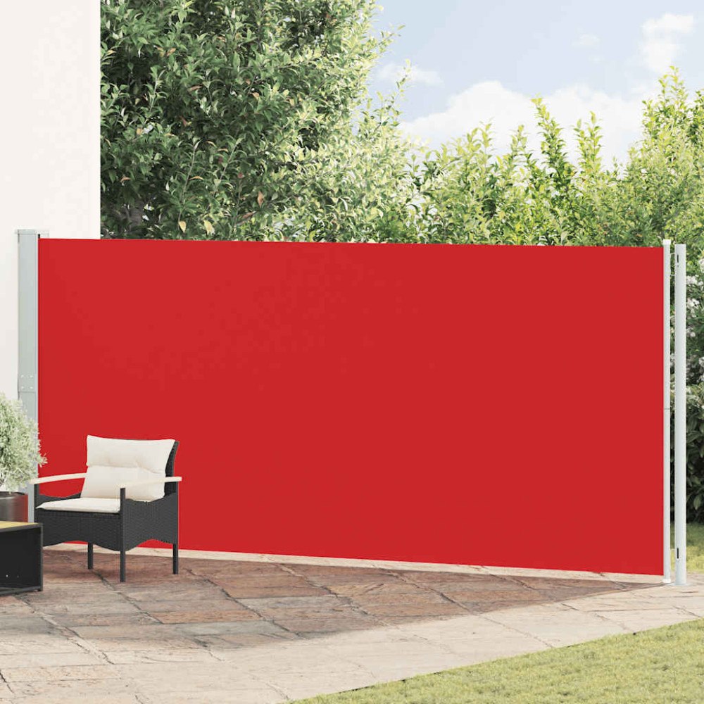 vidaXL Infällbar sidomarkis 180x600 cm röd