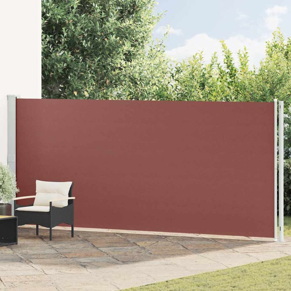 vidaXL Infällbar sidomarkis 180x600 cm brun
