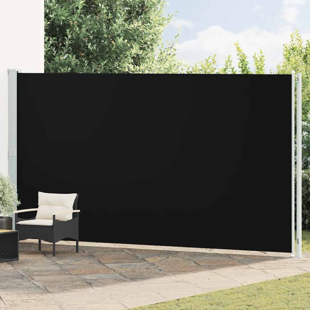 vidaXL Infällbar sidomarkis 220x600 cm svart