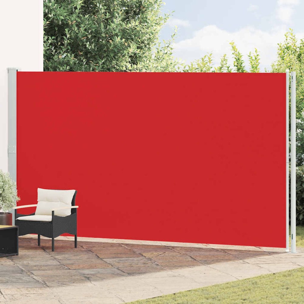 vidaXL Infällbar sidomarkis 220x600 cm röd