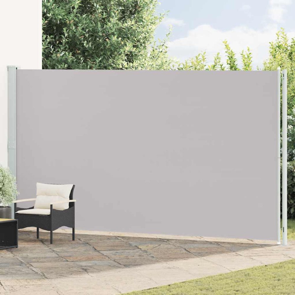 vidaXL Infällbar sidomarkis 220x600 cm grå