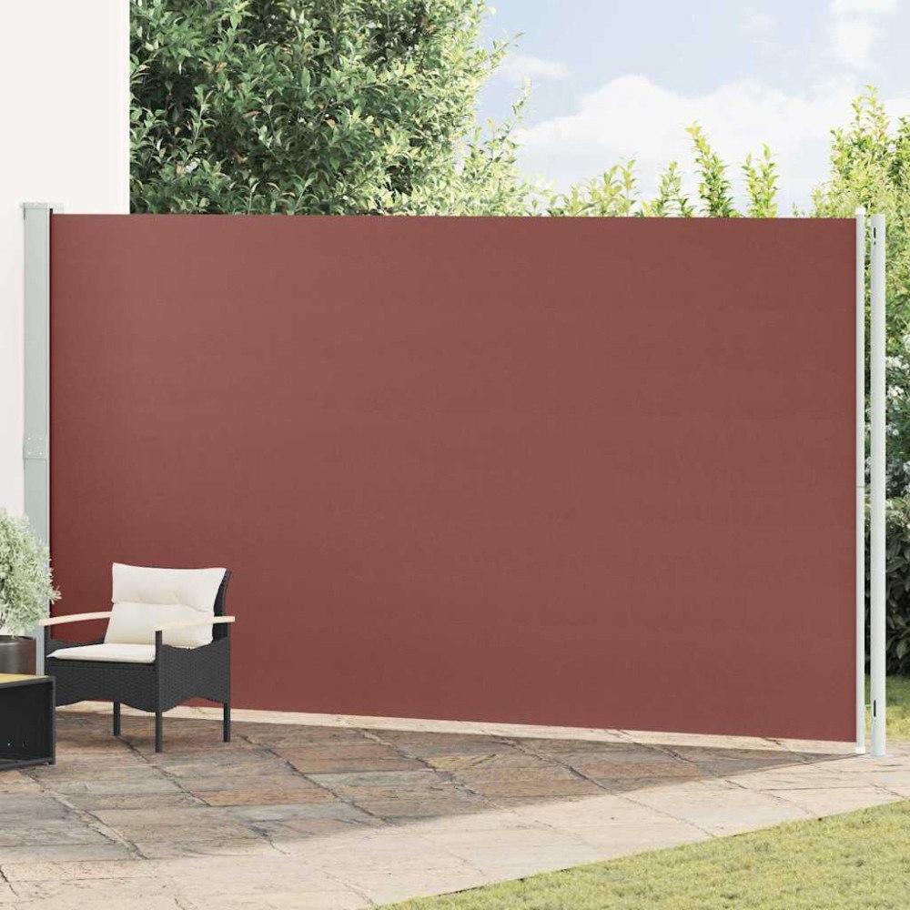 vidaXL Infällbar sidomarkis 220x600 cm brun