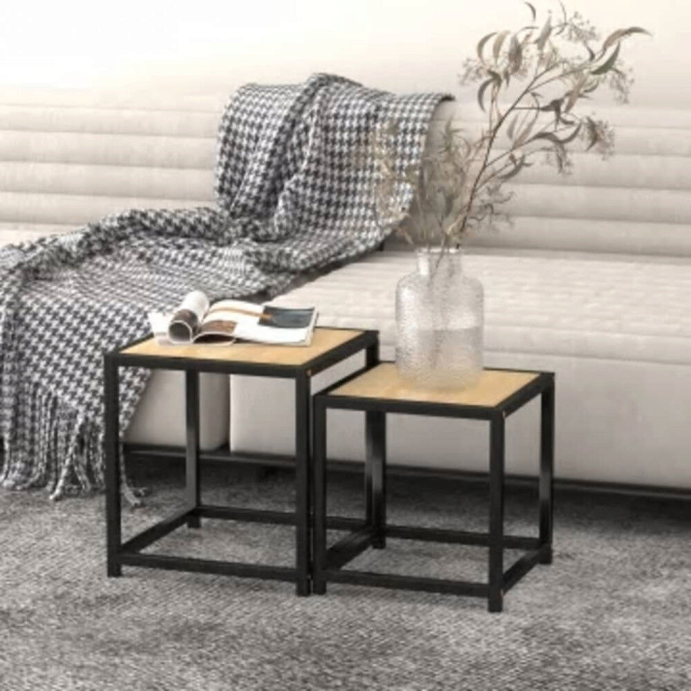 vidaXL Tebord 2 st MDF sonoma-ek