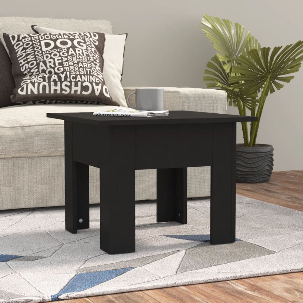vidaXL Soffbord svart 55x55x42 cm konstruerat trä