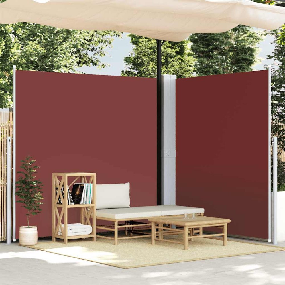 vidaXL Infällbar sidomarkis 220x600 cm brun