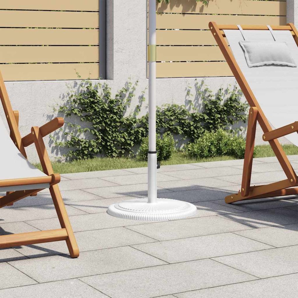 vidaXL Parasollfot vit 45x45x30 cm gjutjärn