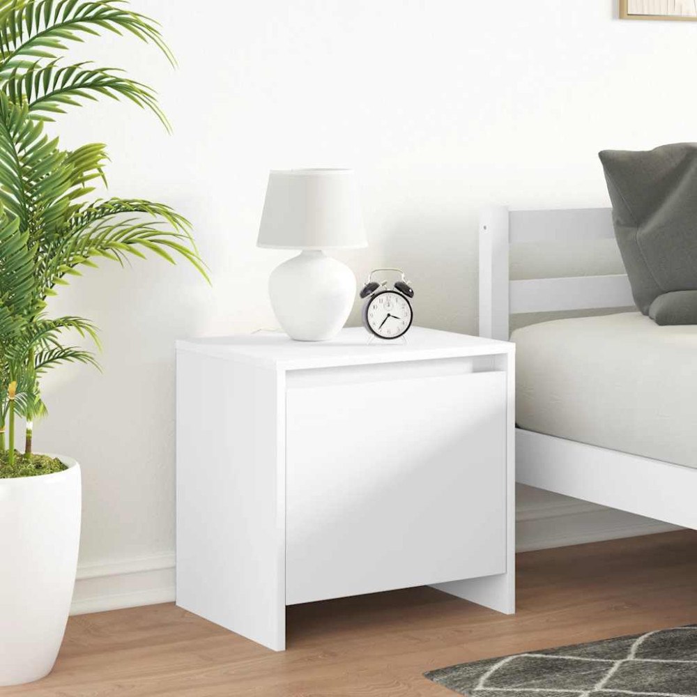 vidaXL Sängbord vit 45x34x44,5 cm konstruerat trä