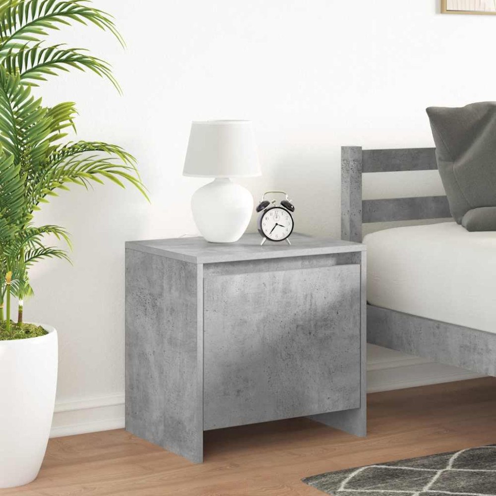 vidaXL Sängbord 2 st betonggrå 45x34x44,5 cm konstruerat trä