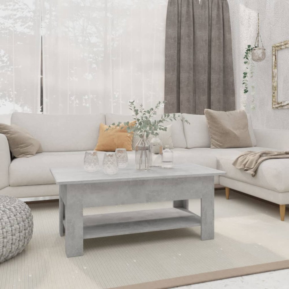 vidaXL Soffbord betonggrå 102x55x42 cm konstruerat trä