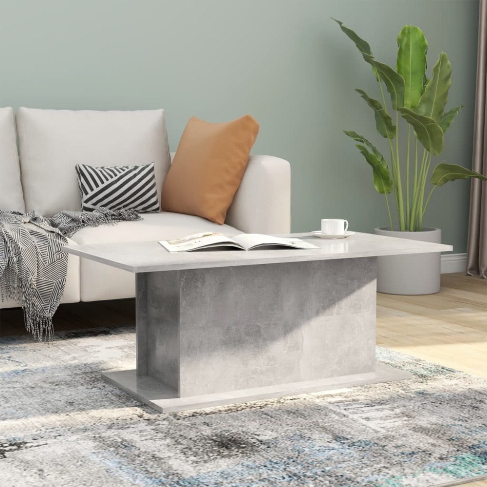 vidaXL Soffbord betonggrå 102x55,5x40 cm konstruerat trä