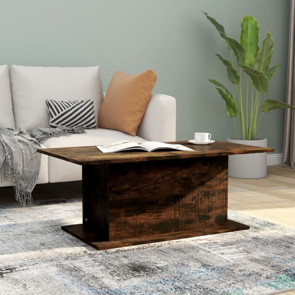 vidaXL Soffbord rökfärgad ek 102x55,5x40 cm konstruerat trä