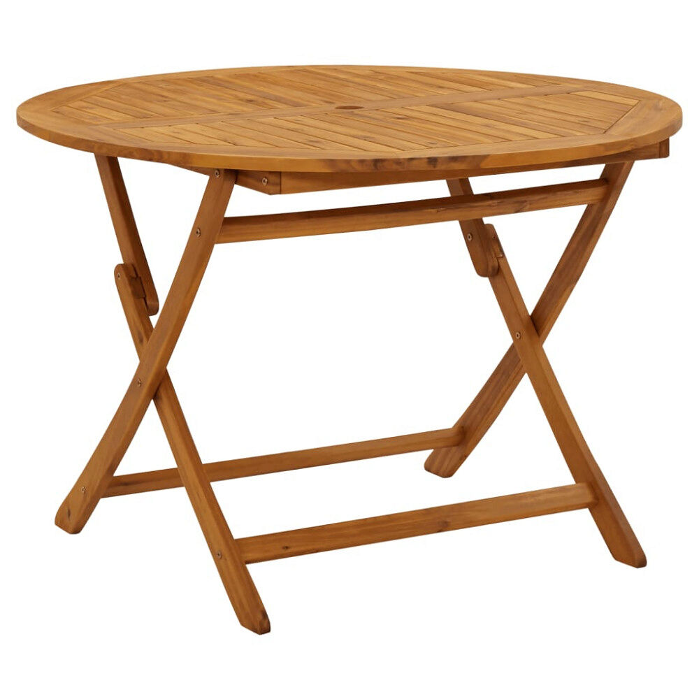vidaXL Hopfällbart trädgårdsbord 110 cm massivt akaciaträ