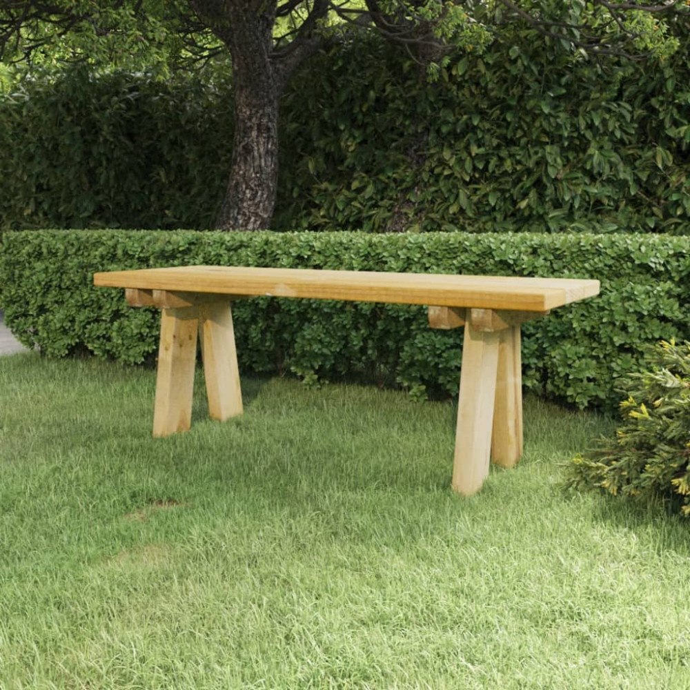 vidaXL Trädgårdsbänk 110 cm massiv impregnerad furu