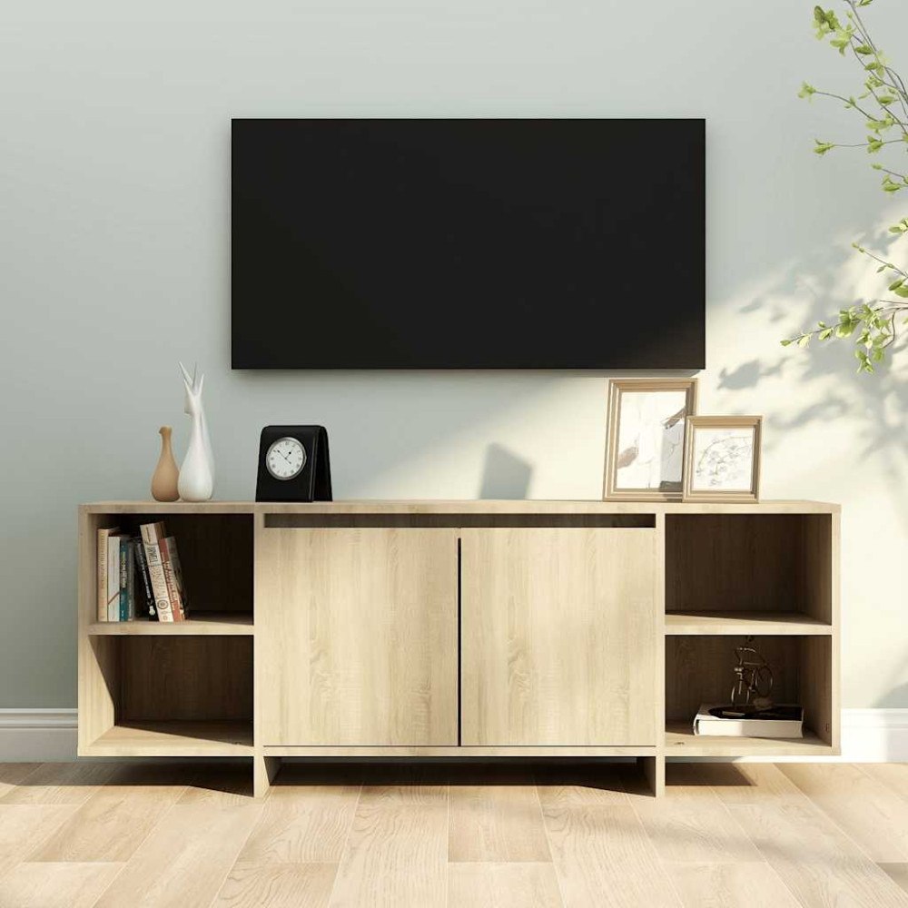 vidaXL Tv-bänk sonoma ek 130x35x50 cm konstruerat trä