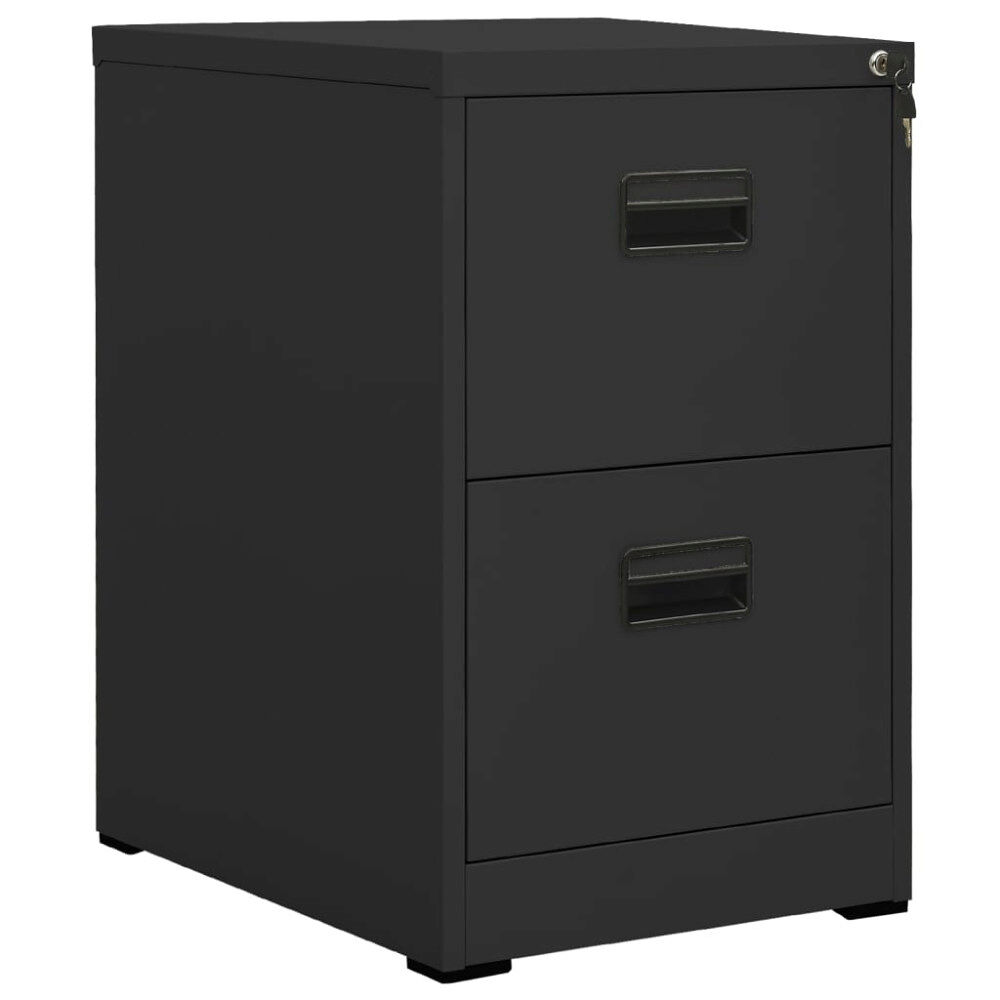 vidaXL Dokumentskåp antracit 46x62x72,5 cm stål