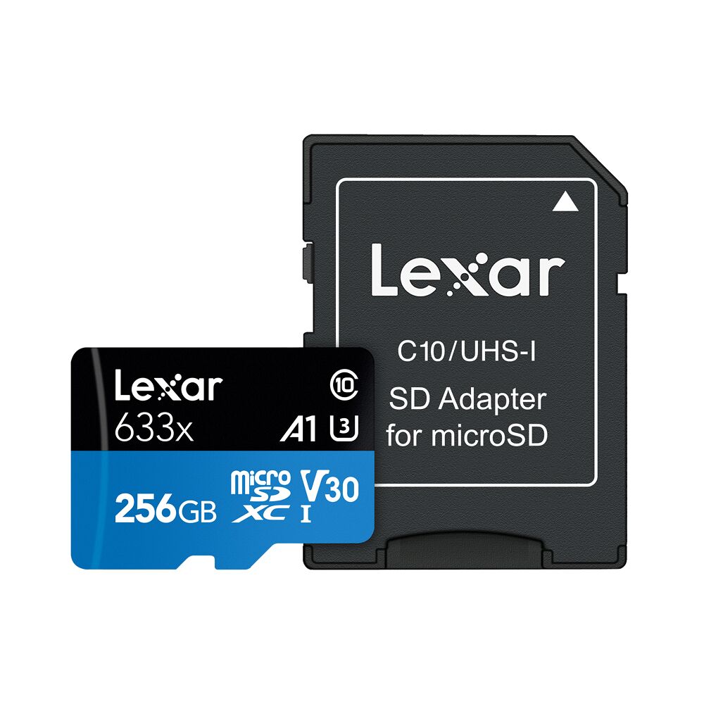 LEXAR Lexar microSDXC 633x UHS-I/A1/U3/10 R100/W45MB (V30) 256GB