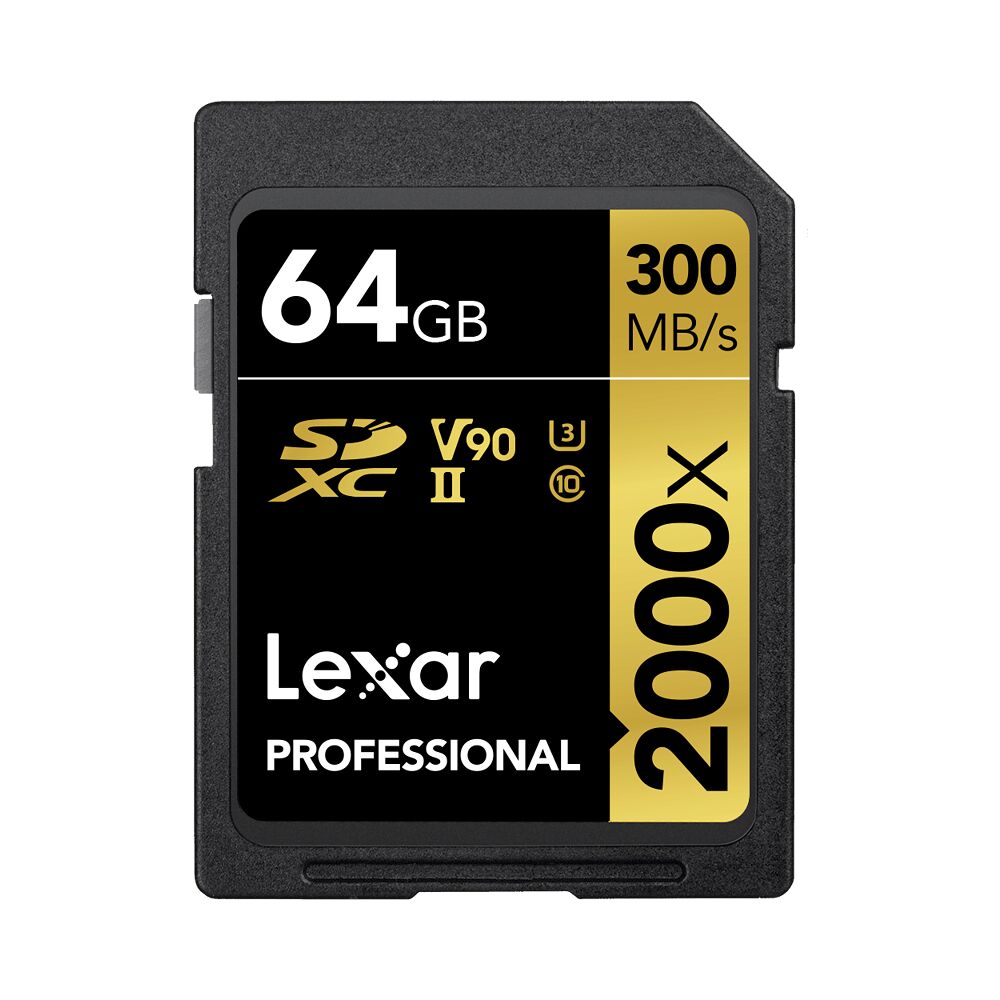 LEXAR Lexar SDXC Pro 2000X UHS-II U3 R300/W260 (V90) 64GB