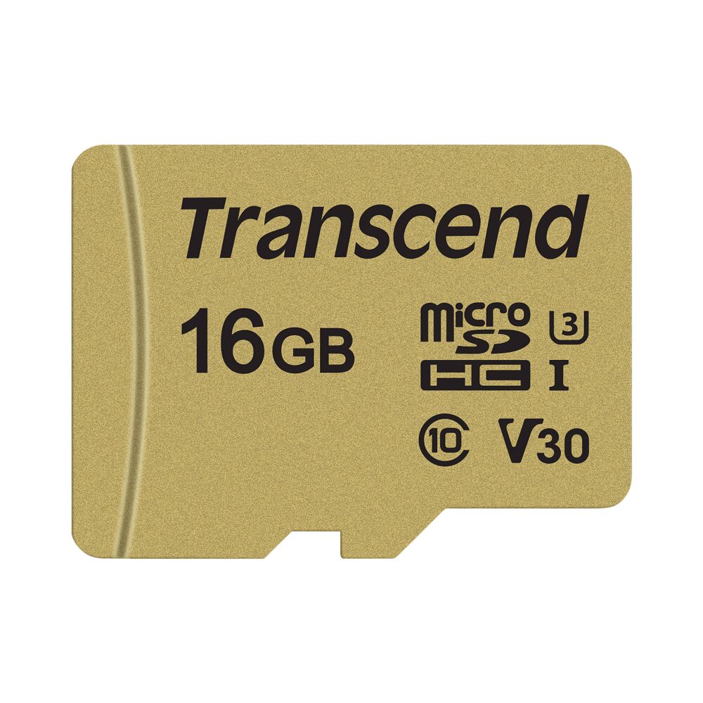 Transcend Transcend Gold 500S microSD w/adp (V30) R95/W60 16GB