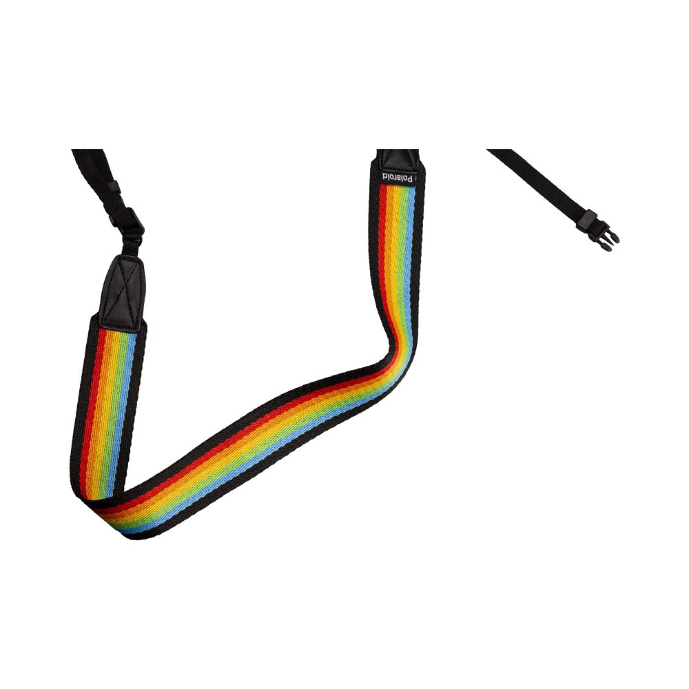 Polaroid Polaroid Camera Strap Flat Rainbow Black