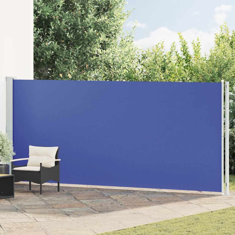 vidaXL Infällbar sidomarkis 180x600 cm blå