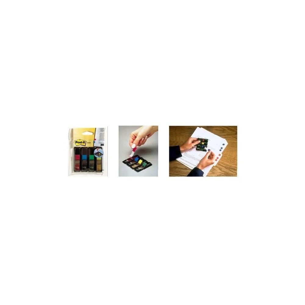 Post-it Post-It flaggor, primära färger, 1/2 tum bredd, 35 per dispe...