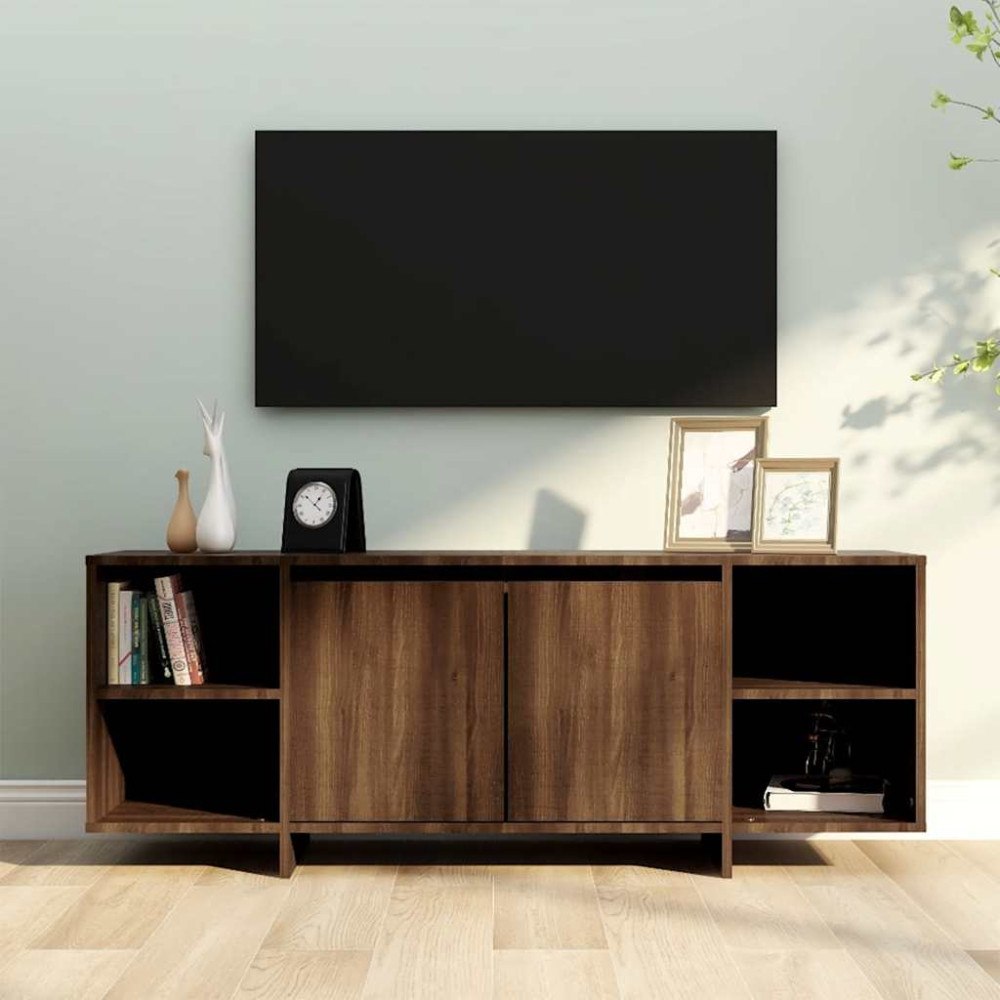 vidaXL Tv-bänk brun ek 130x35x50 cm konstruerat trä