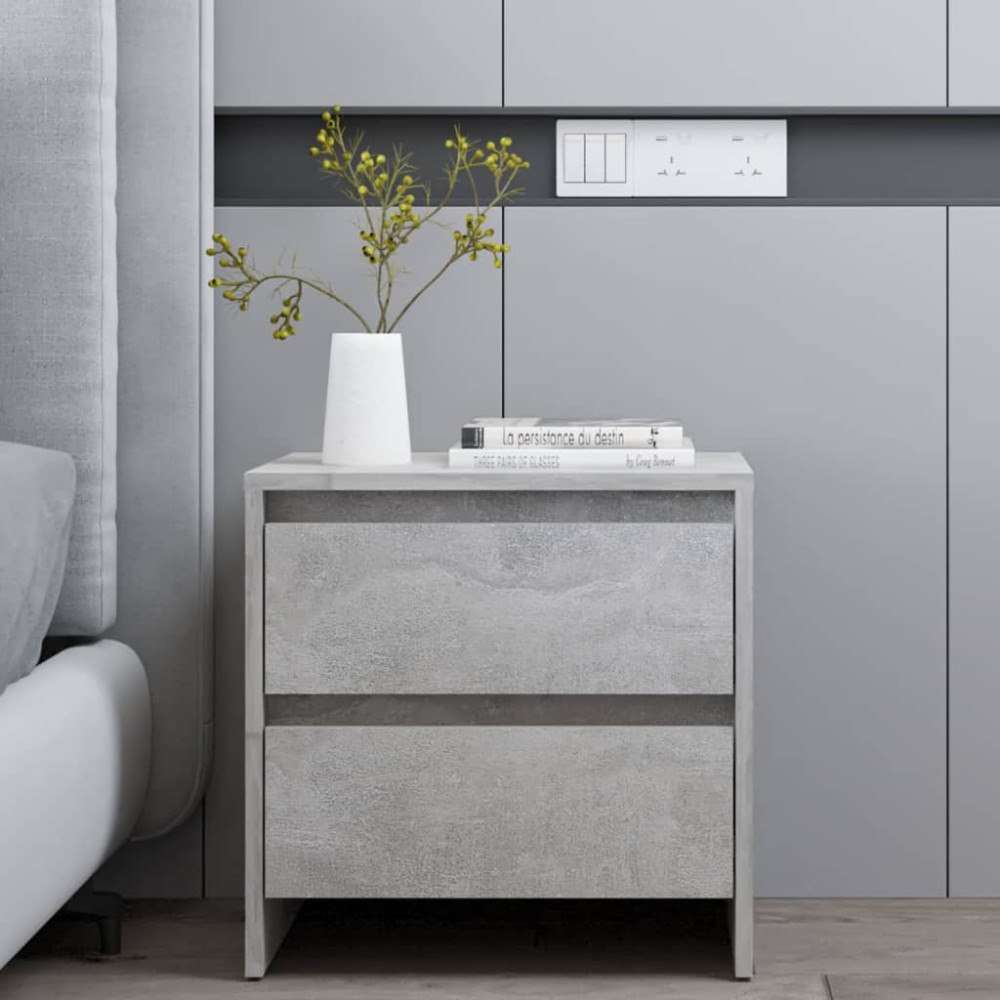 vidaXL Sängbord betonggrå 45x34,5x44,5 cm konstruerat trä
