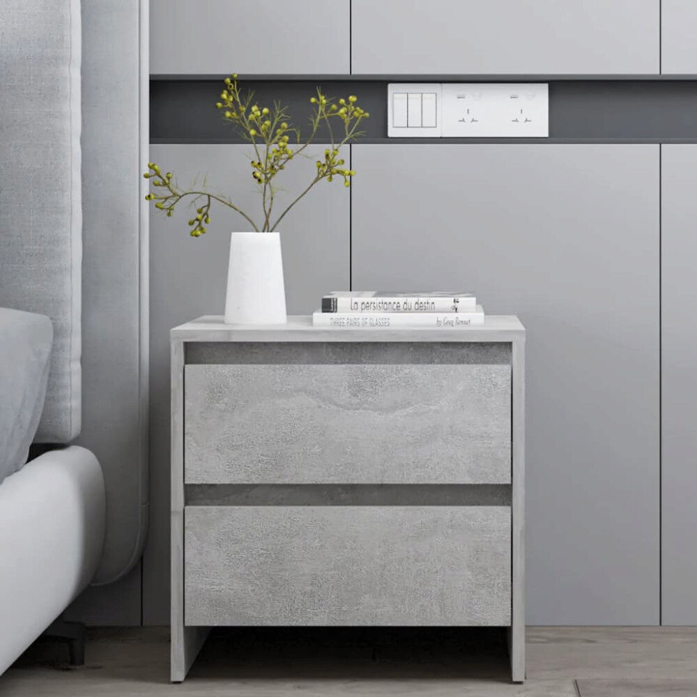 vidaXL Sängbord betonggrå 45x34,5x44,5 cm konstruerat trä