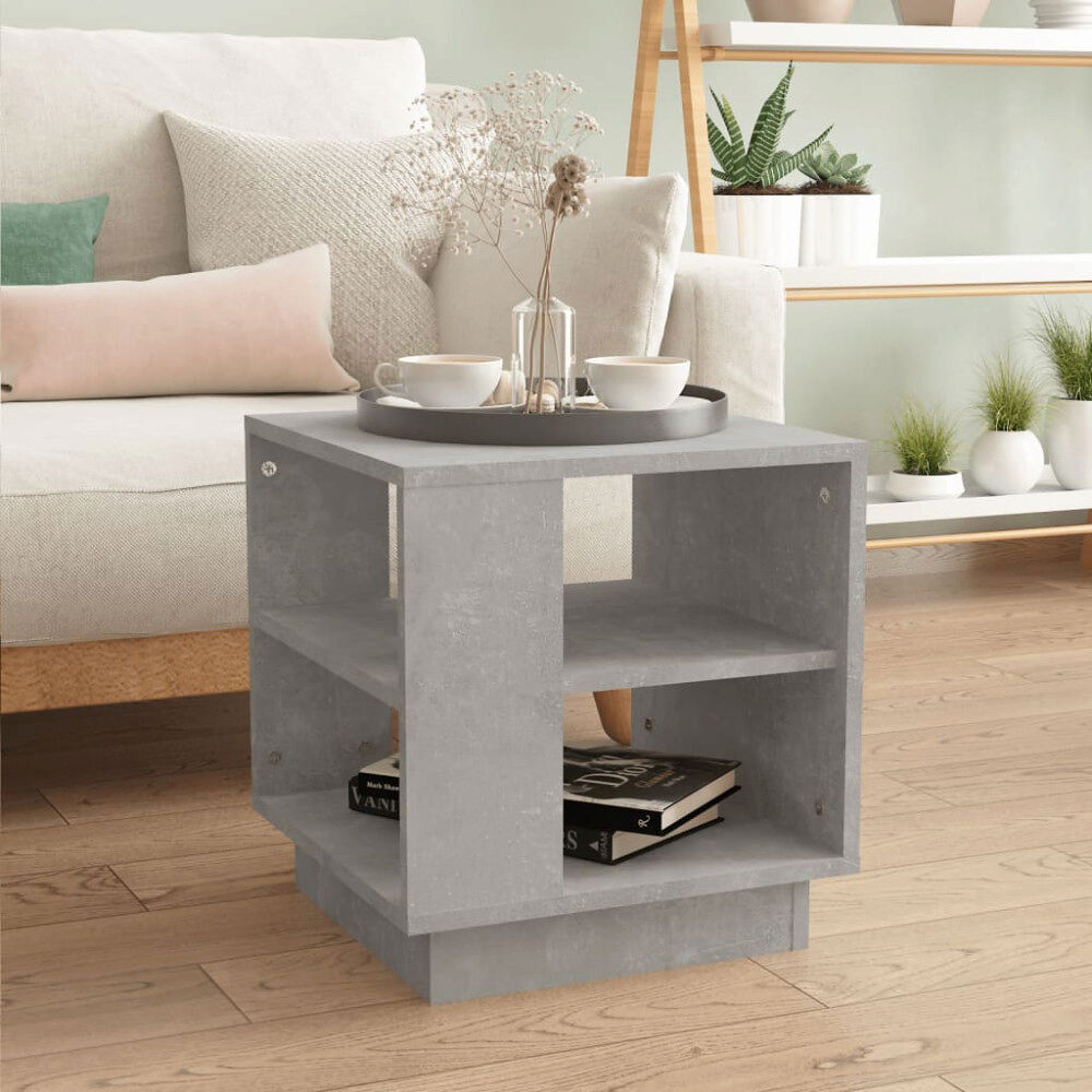 vidaXL Soffbord betonggrå 40x40x43 cm konstruerat trä
