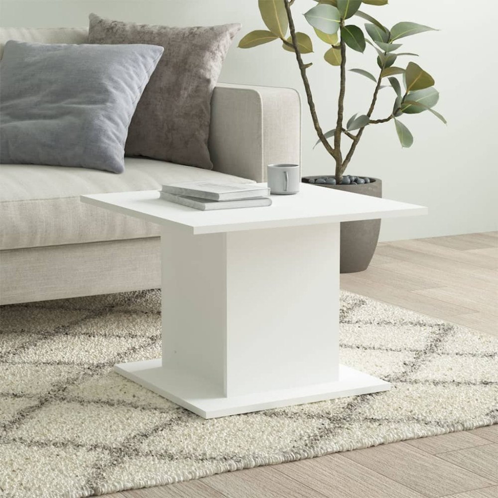 vidaXL Soffbord vit 55,5x55,5x40 cm konstruerat trä