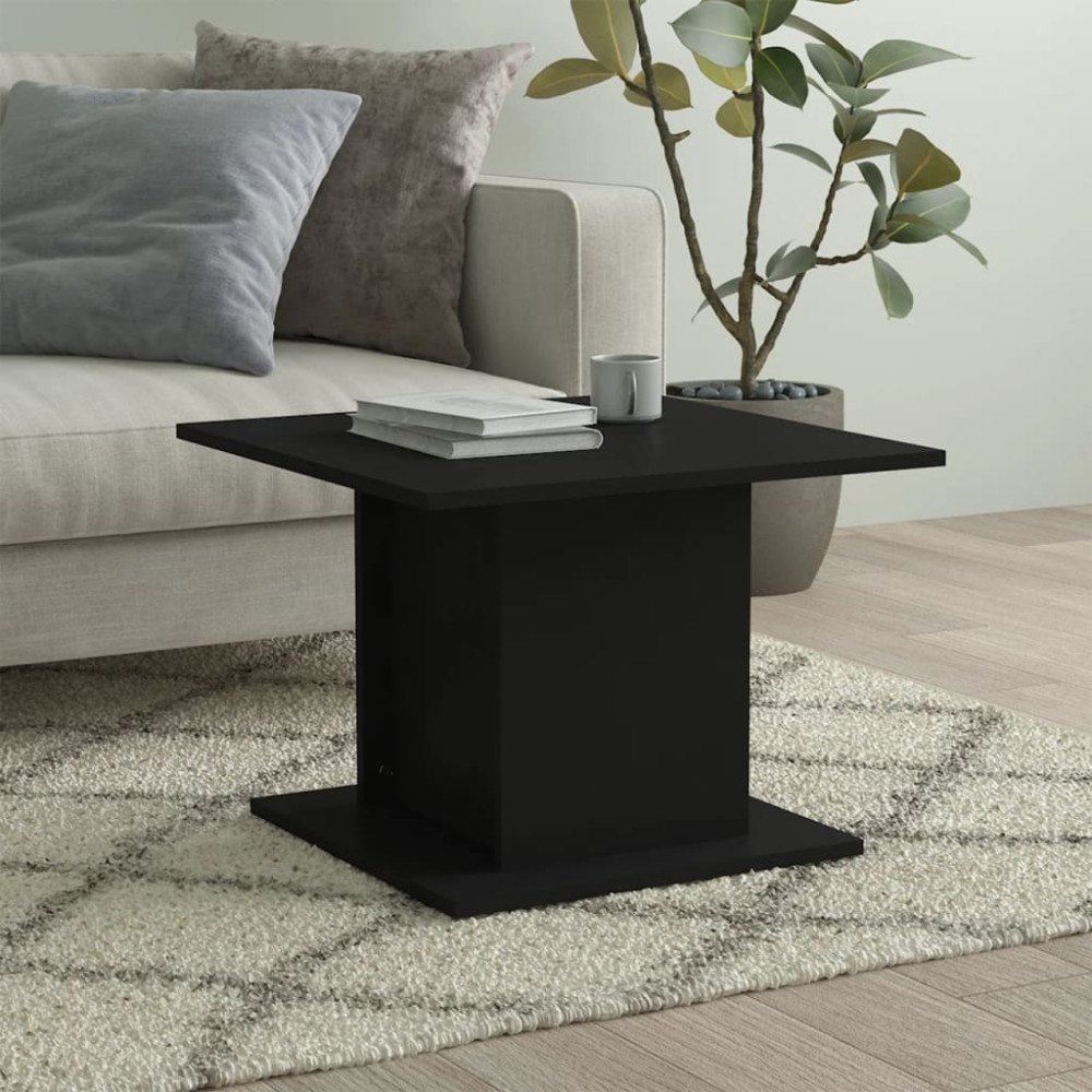 vidaXL Soffbord svart 55,5x55,5x40 cm konstruerat trä