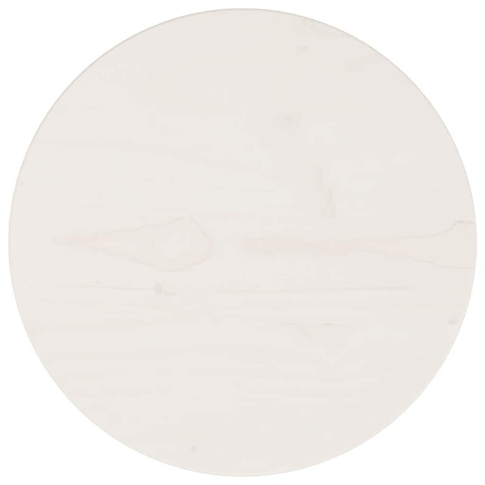 vidaXL Bordsskiva vit Ø30x2,5 cm massiv furu