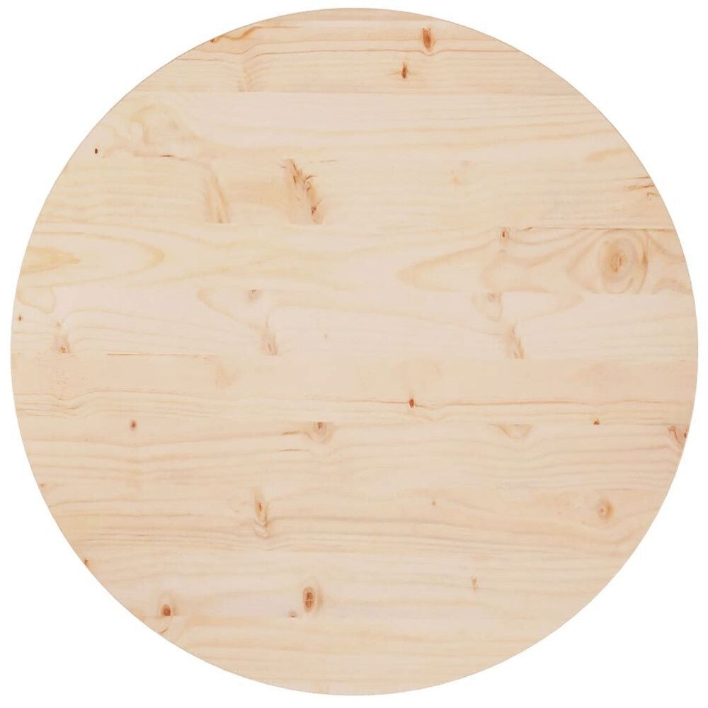 vidaXL Bordsskiva Ø70x2,5 cm massiv furu