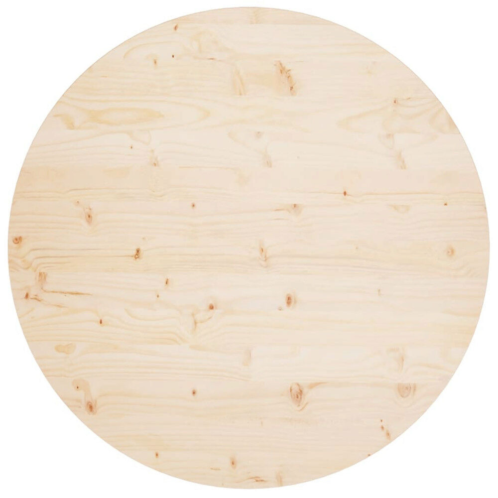 vidaXL Bordsskiva Ø90x2,5 cm massiv furu