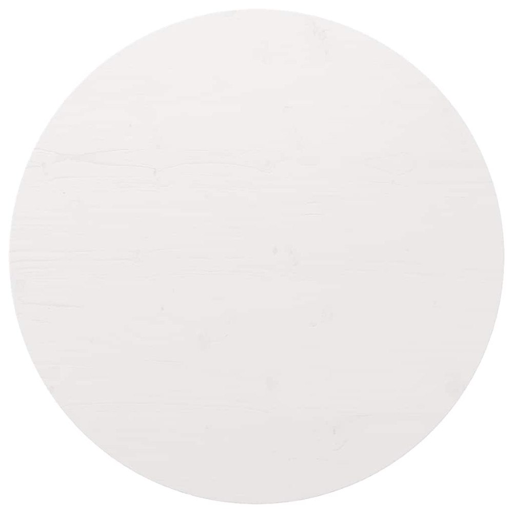 vidaXL Bordsskiva vit Ø90x2,5 cm massiv furu
