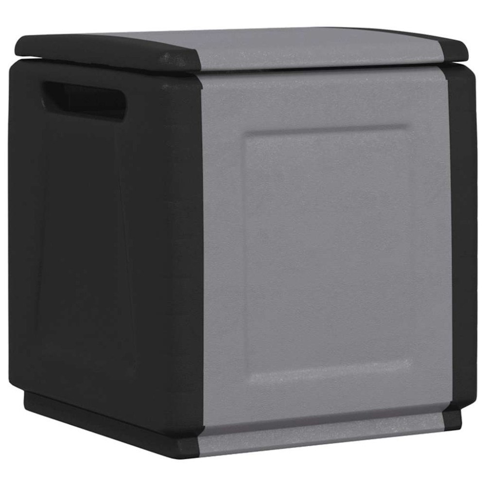 vidaXL Dynbox 54x53x57 cm 130 L mörkgrå och svart