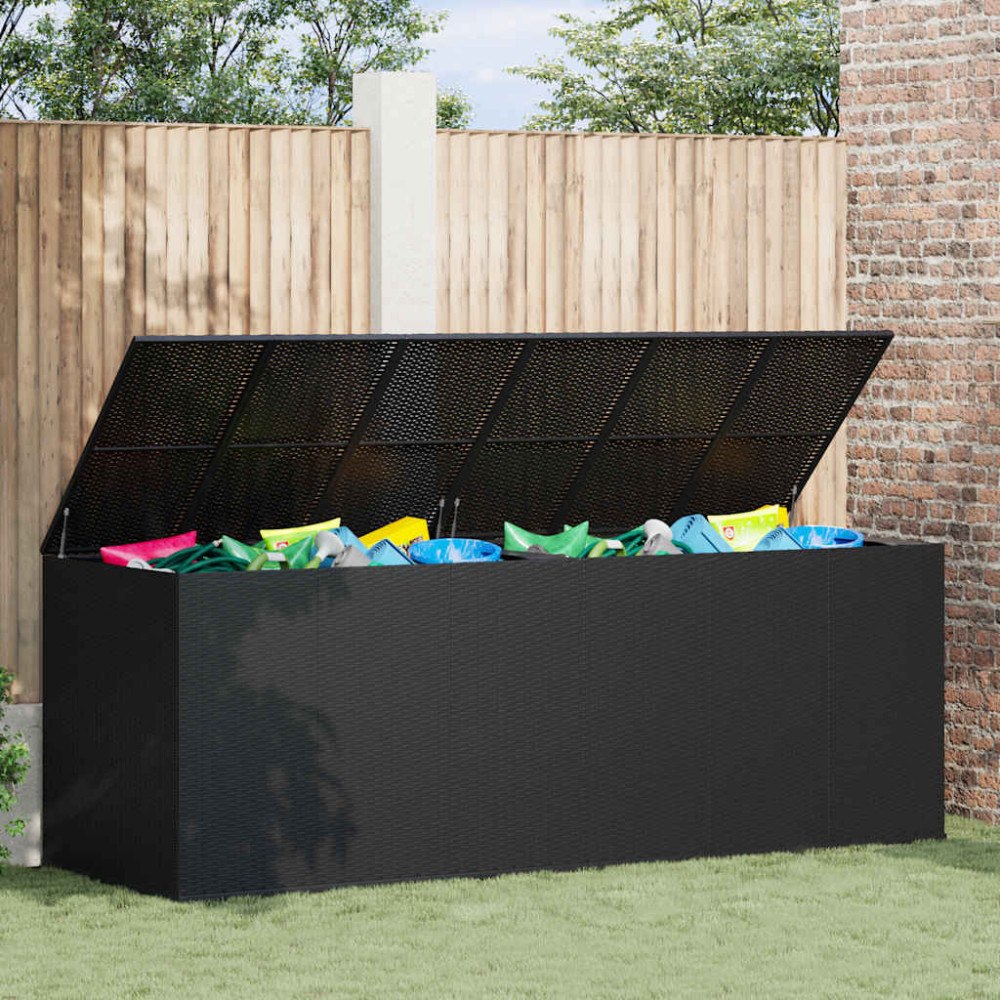vidaXL Dynbox PE-rotting 291x100,5x104 cm svart
