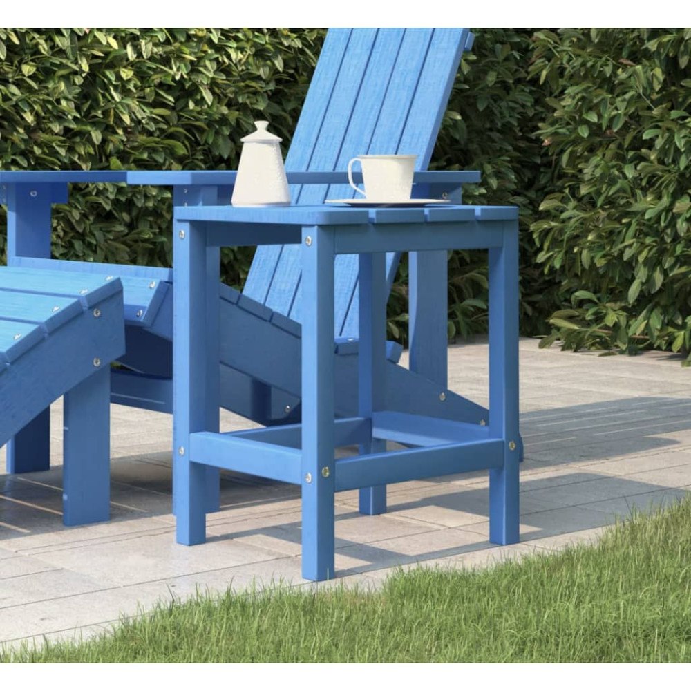vidaXL Adirondack bord aquablå 38x38x46 cm HDPE