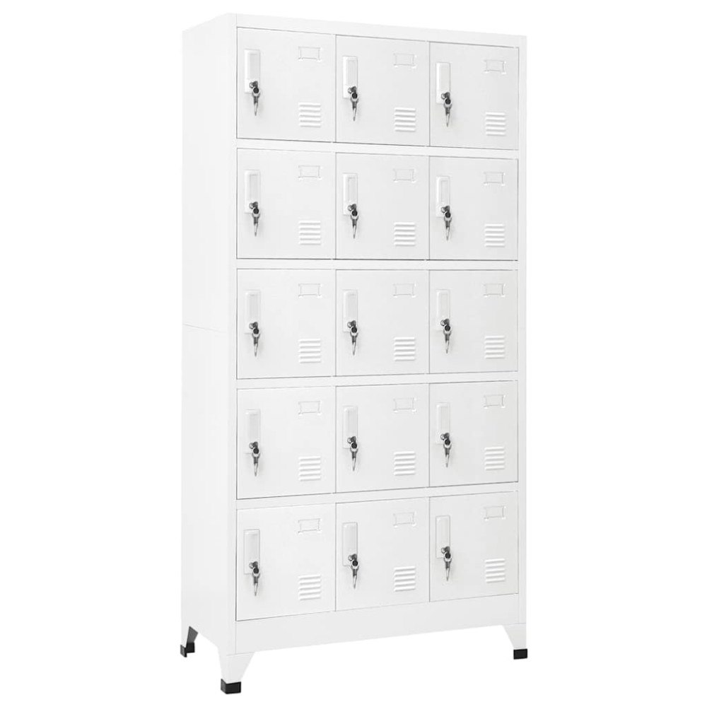 vidaXL Förvaringsskåp ljusgrå 90x40x180 cm stål