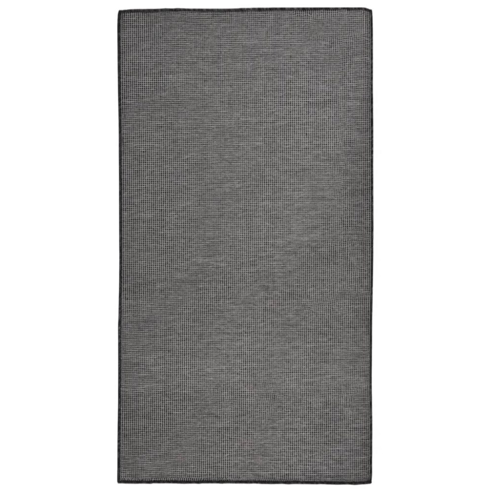 vidaXL Utomhusmatta plattvävd 80x150 cm grå