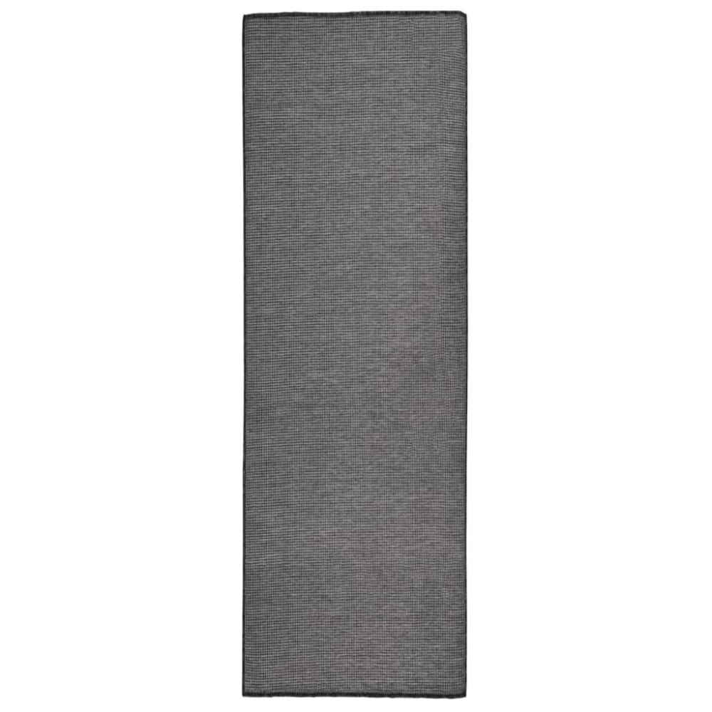vidaXL Utomhusmatta plattvävd 80x250 cm grå