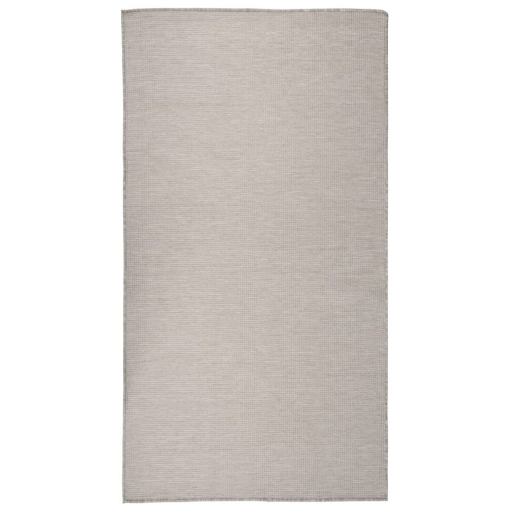 vidaXL Utomhusmatta plattvävd 80x150 cm ljusgrå