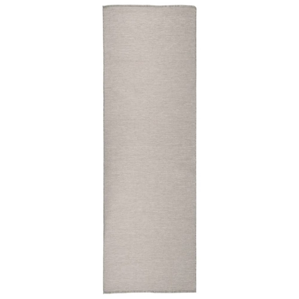 vidaXL Utomhusmatta plattvävd 80x250 cm ljusgrå