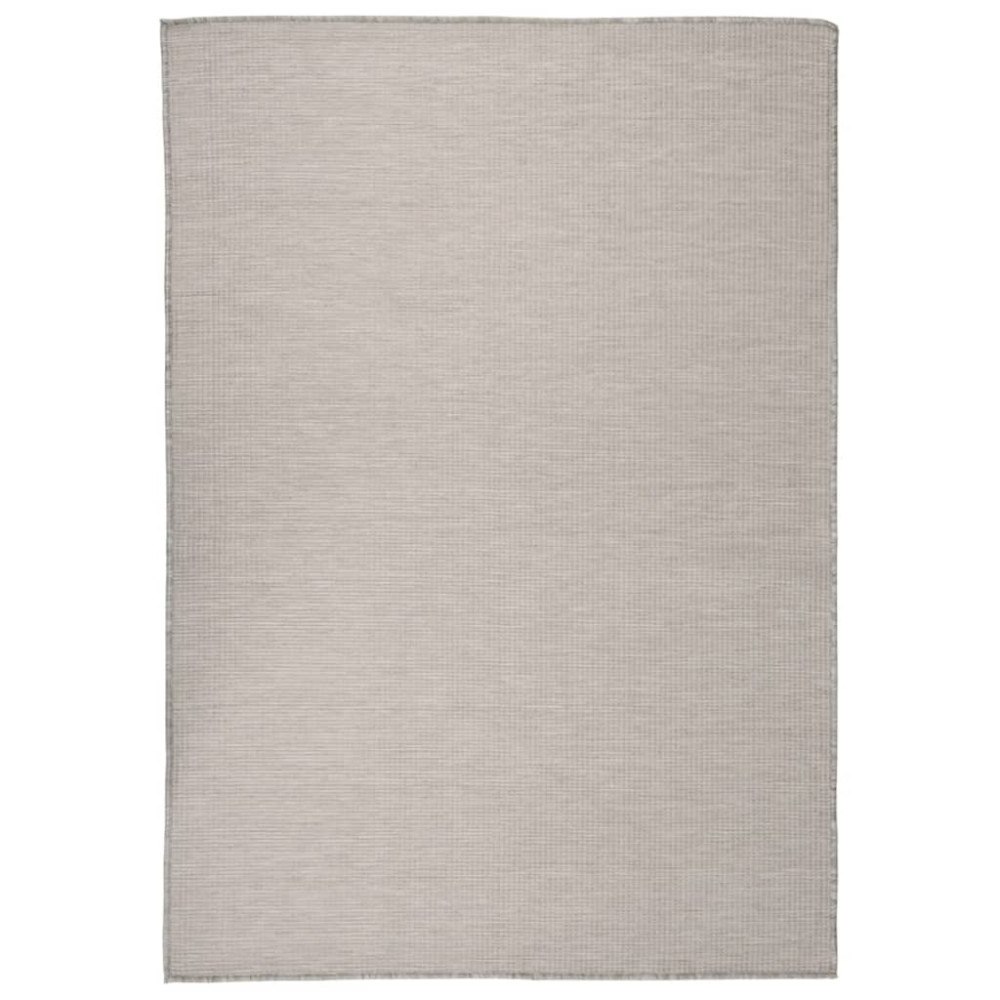 vidaXL Utomhusmatta plattvävd 160x230 cm ljusgrå