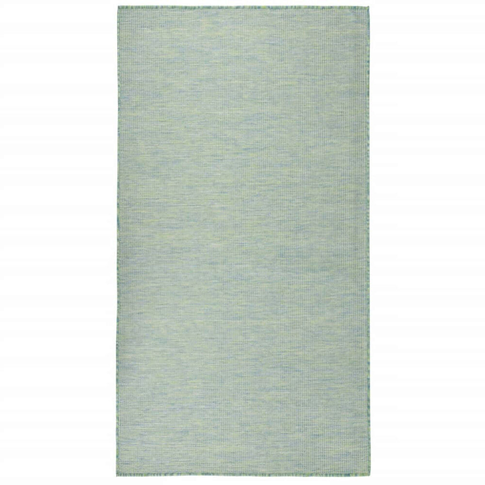 vidaXL Utomhusmatta plattvävd 80x150 cm turkos