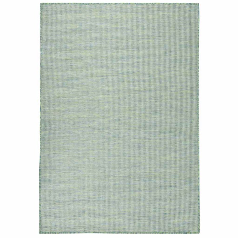 vidaXL Utomhusmatta plattvävd 160x230 cm turkos
